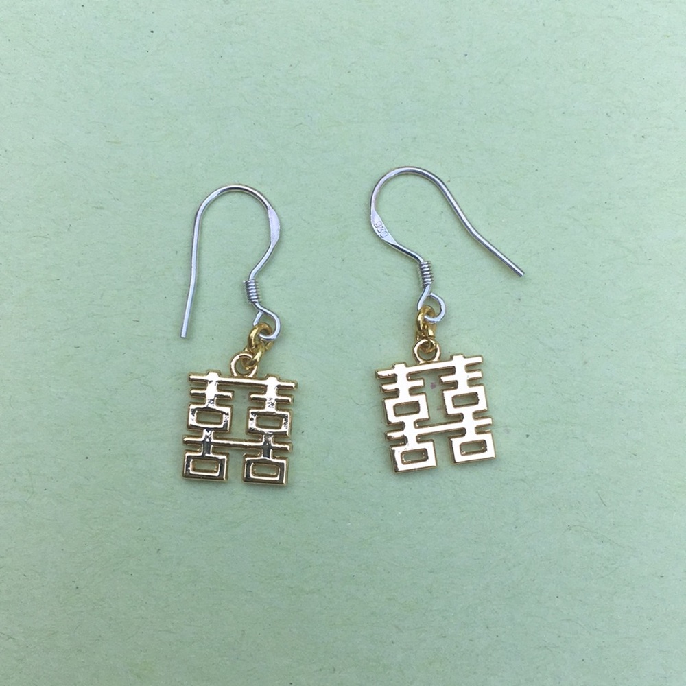 3/$15 Chinese symbol earrings